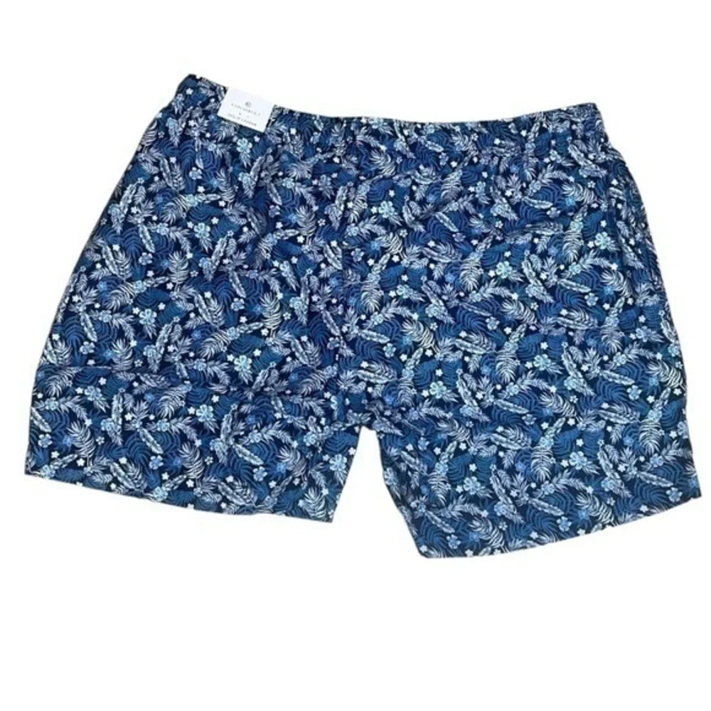 Construct Swim Trunks - Navy Palm Print - Size XXL